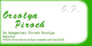 orsolya piroch business card